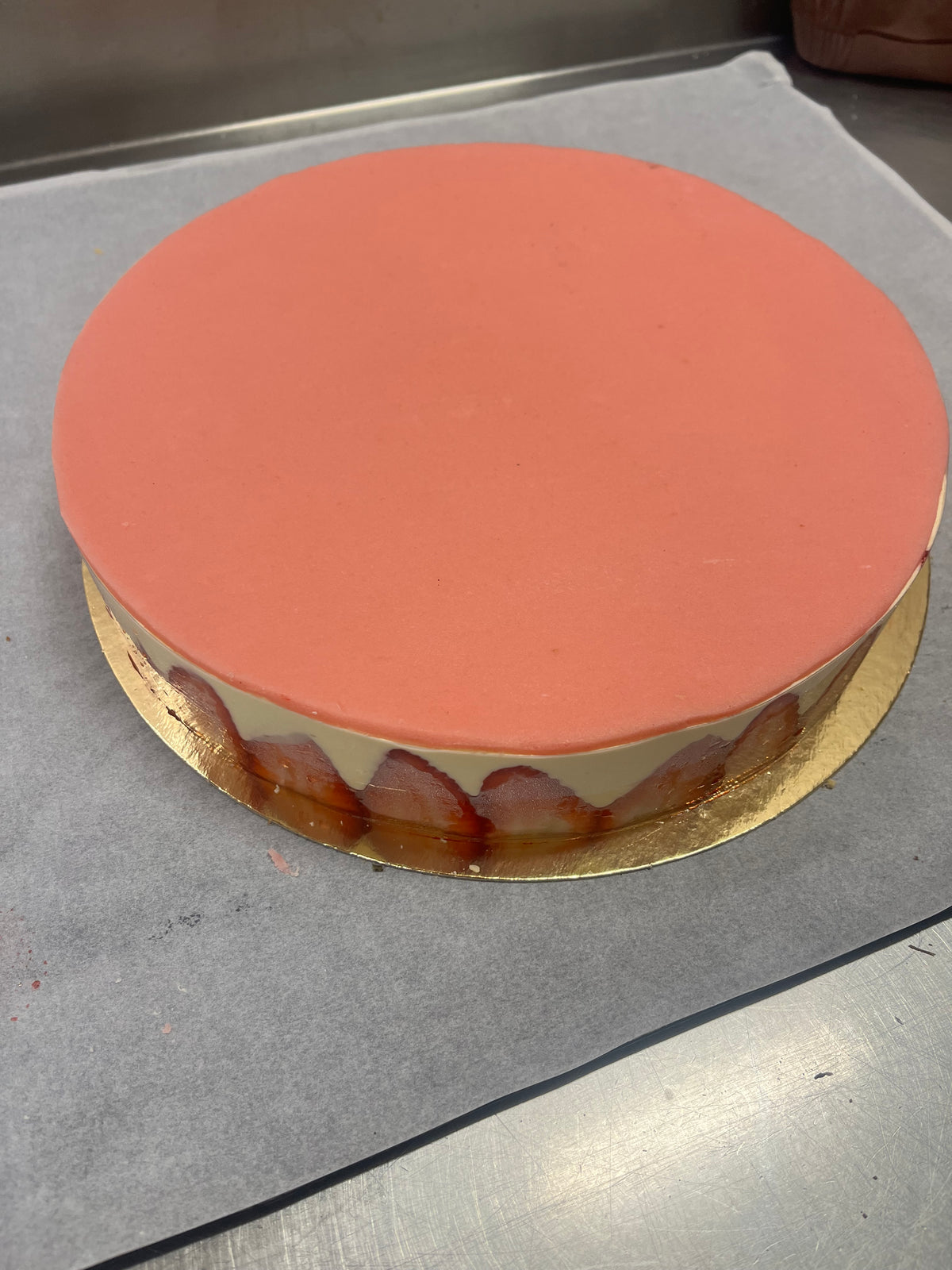 fraisier pate d'amande